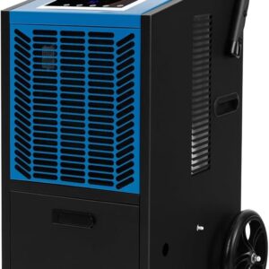 Déshumidificateur professionnel GOPLUS 66 L - Débit d'air 355 m3 par heure - Pompe, tuyau, poignée et roues - Pour sous-sol et entrepôt