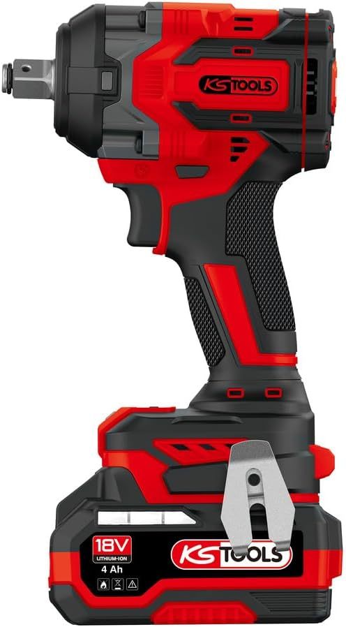 KS TOOLS Mini clé à chocs sans fil Brushless 18V 1/2 pouces - Couple 850Nm avec 2 batteries 4Ah et coffret