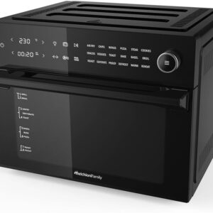Melchioni Family Benedetta Air Fryer 30 L - Friteuse à air chaud avec fonction Dual Cook écran numérique 18 programmes noir