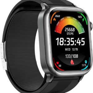 Montre intelligente homme femme - Écran Retina AMOLED 5,2 cm - Batterie 530 mAh avec ECG et NFC - Bluetooth 5.3 et fonctions assistées par IA