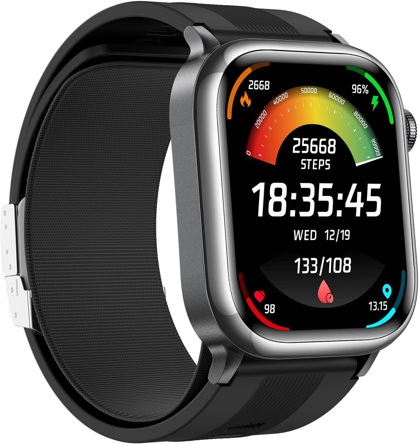 Montre intelligente homme femme - Écran Retina AMOLED 5,2 cm - Batterie 530 mAh avec ECG et NFC - Bluetooth 5.3 et fonctions assistées par IA