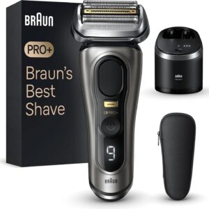 Rasoir électrique Braun Series 9 PRO Plus 9565cc - Cinq éléments de rasage et Pro Trimmer - Station SmartCare étanche - Autonomie 60 minutes graphite