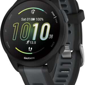 Garmin Forerunner 165 Music Montre GPS connectée running écran AMOLED - Fonction musique et suivi sportif - Noir et gris