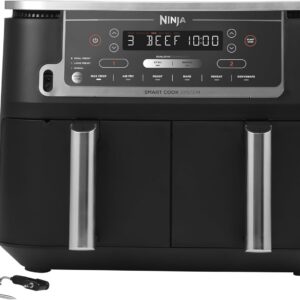 Friteuse sans huile Ninja Foodi MAX Dual Zone AF451EU - Double tiroir grande capacité - Cuisson simultanée - Finition noire