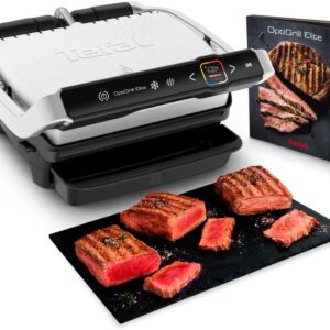 Tefal OptiGrill Elite GC750D30 - Grill électrique de table 2000 W - 12 programmes automatiques mode manuel fonction aliments congelés