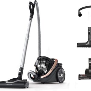 Aspirateur sans sac Rowenta Silence Force Cyclonic Effitech RO7954EA - Puissance 500 W - Bac 2,5 L - Niveau sonore 59 dB noir et or rose