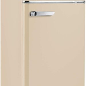 SEVERIN RKG 8933 Réfrigérateur congélateur pose libre 206 L - Classe énergétique E - Design rétro couleur crème
