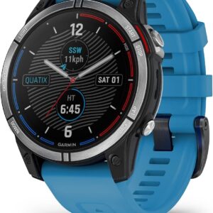 Garmin quatix 7 Standard Edition Montre intelligente GPS marine - Cartes côtières et cartes intérieures - Suivi activités extérieures