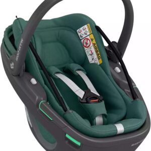 Maxi-Cosi Coral 360 i-Size - Siège auto bébé nouveau-né rotatif 360 degrés 40-75 cm - Nacelle légère protection G-CELL Essential Green
