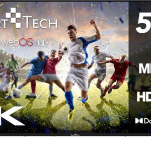Smart TV Smart Tech 55UW02K 55 pouces - Écran LED 4K UHD 139 cm avec webOS - MEMC Dolby Audio trois HDMI deux USB - Netflix Prime Video Disney Plus Molotov