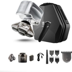 Skull Shaver Pitbull Diamond Pro Rasoir électrique tête visage corps - Rasage sans fil pour homme - Kit de soin complet avec câble de chargement