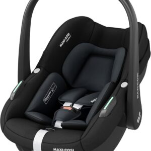 Siège auto bébé Maxi-Cosi Pebble S i-Size Tonal Black - De 40 à 83 cm et 0 à 13 kg - Installation ISOFIX Click and Go - Protection G-CELL et coussin réducteur