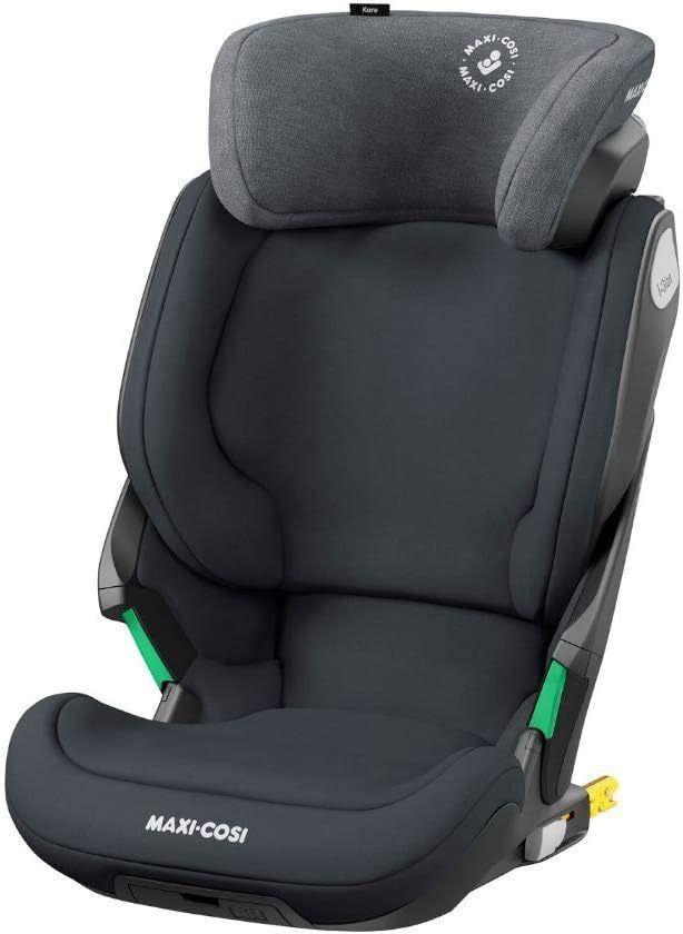 Rehausseur Maxi-Cosi Kore i-Size Authentic Graphite - De 100 à 150 cm et 3,5 à 12 ans - Fixation ISOFIX et protection latérale Plus - Hauteur largeur réglables