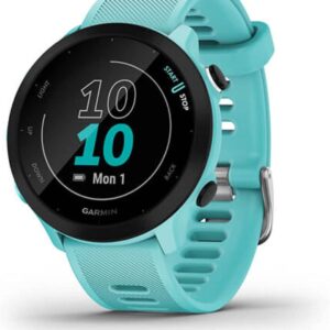 Garmin Forerunner 55 Montre GPS de course - Entraînements quotidiens suggérés et autonomie jusqu'à 2 semaines - Aqua