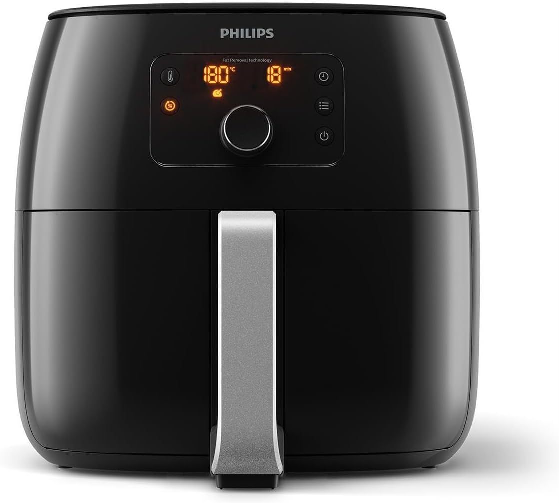 Philips Airfryer Premium XXL 7,3 L HD9650/90 - Friteuse sans huile Rapid Air 5 programmes écran tactile recettes HomeID