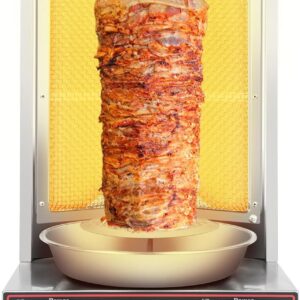 Machine à griller verticale rotative kebab - Grill électrique viande gyroscopique avec rotation 360 degrés - Température réglable 220 V 3000 W