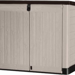 KETER SIO Pro Abri horizontal range poubelle beige 1200 litres - Coffre extérieur de rangement