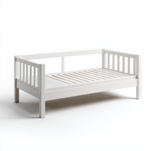 Canapé lit en bois 200x90x75 cm blanc style épuré