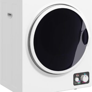 Sèche-linge portable HOMCOM - Capacité 4 kg et puissance 850 W - Quatre modes avec deux niveaux de chauffage - Cuve inox et installation murale blanche
