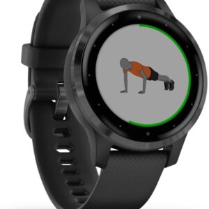 Garmin vívoactive 4S GPS WiFi montre connectée multisports - Boîtier noir et finition Slate - Modèle reconditionné