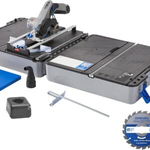 Dremel Blueprint Station de sciage portative 12V avec scie compacte sans fil et accessoires - Kit de découpe multifonction