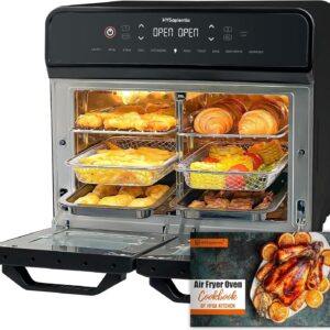 Four friteuse sans huile HYSapientia - Capacité 22 L avec deux chambres - Dix programmes et écran tactile LED - Acier inoxydable double zone