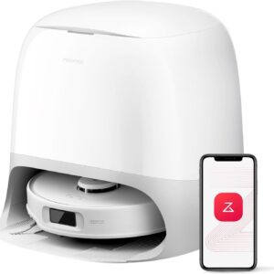 Roborock Qrevo Curv S5X Robot aspirateur laveur - Aspiration 18500 Pa station multifonctionnelle lavage eau chaude 75 degrés