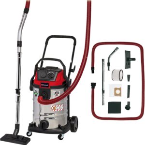 Aspirateur de chantier Einhell TE-VC 2230 SACL - Puissance 1400 W et cuve 30 L - Classe de poussières L - Buses et filtres inclus
