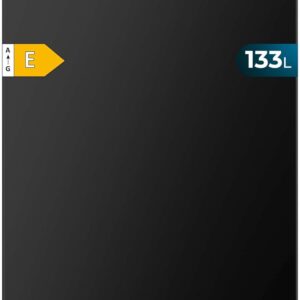 Cecotec Mini réfrigérateur Bolero CoolMarket TT 133 L Black - Réfrigérateur compact 133 L - Porte réversible dégivrage automatique LED et classe énergétique E