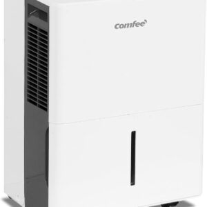 COMFEE MDDPE-30DEN7 - Déshumidificateur puissant 30 L par jour - Mode confort séchage du linge minuterie 24 h et vidange continue - Pour garage sous-sol et pièces de 58 à 73 m2