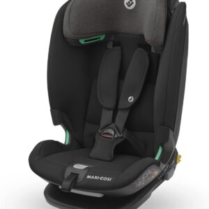Siège auto Maxi-Cosi Titan Plus i-Size Authentic Black - De 76 à 150 cm et 15 mois à 12 ans - Installation ISOFIX protection G-CELL - Quatre positions d'inclinaison