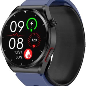 Montre intelligente homme femme - Écran Retina HD 3,5 cm - Autonomie jusqu'à 30 jours - Plus de 100 sports et suivi SpO2 température sommeil