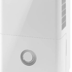 BLACK+DECKER BXDH20E - Déshumidificateur purificateur HEPA 13 de 20 L par jour - Séchage du linge minuterie 24 h deux vitesses sécurité enfants - Jusqu'à 40 m2 blanc