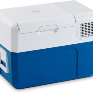 Glacière à compresseur Mobicool MCF40 - Capacité 38 L - Alimentation 12 V et 230 V - Mini réfrigérateur portable bleu et gris