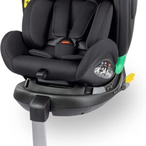 Siège auto Bebeconfort EvolveFix Plus i-Size Black Mist - De 40 à 150 cm et 0 à 12 ans - Rotation 360 degrés ISOFIX - Dix positions de têtière quatre inclinaisons