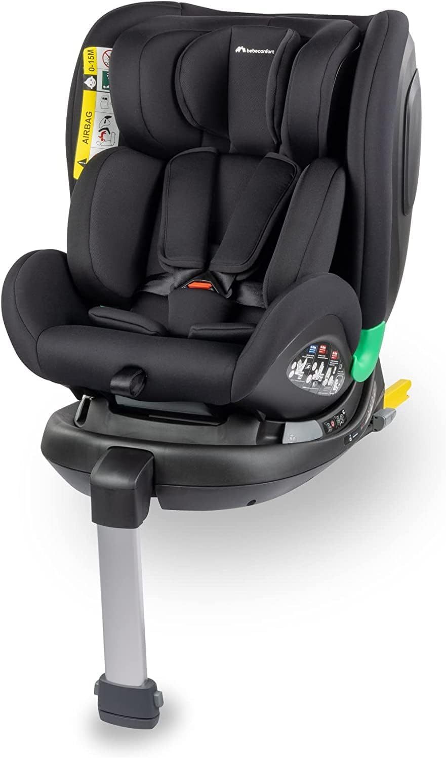 Siège auto Bebeconfort EvolveFix Plus i-Size Black Mist - De 40 à 150 cm et 0 à 12 ans - Rotation 360 degrés ISOFIX - Dix positions de têtière quatre inclinaisons