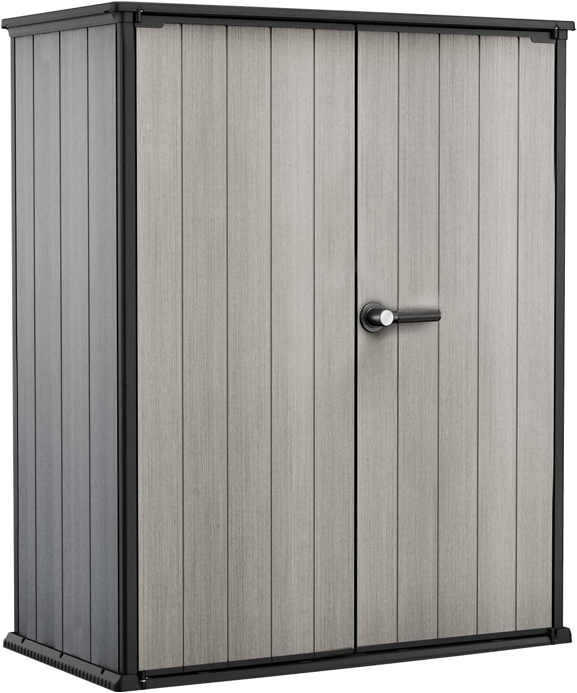 KETER HIGHSTORE Plus Armoire extérieure grise 1400 litres - Coffre de rangement jardin