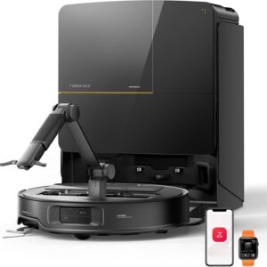 Roborock Saros Z70 Robot Aspirateur Laveur - Aspiration 22000 Pa - Bras Mécanique OmniGrip - Châssis AdaptiLift - Station Multifonctionnelle 4.0