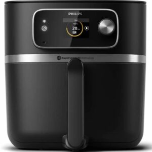 Friteuse à air Philips Série 7000 HD9880-90 - Format XXL connecté - Cuisson à air chaud - Finition noire pour repas familiaux