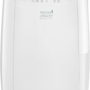 Déshumidificateur portable DeLonghi Tasciugo AriaDry 12 L par jour - Réservoir 2,1 L - Filtration trois actions et séchage du linge - Modèle DEX212SF blanc