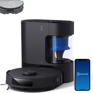 Robot aspirateur laveur ECOVACS DEEBOT N20 Pro Plus - Aspiration 8000 Pa et vidage automatique - Autonomie 300 min nettoyage vibrant - Jusqu'à 45 jours sans vidage noir
