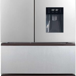 Réfrigérateur double porte Cecotec Bolero CoolMarket FD 510 WD Inox E - Capacité 510 L - Distributeur d'eau et Total No Frost - Moteur Inverter Plus