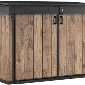 Coffre de rangement Keter Signature - Capacité 2020 litres - Finition aspect bois pour extérieur - Grand rangement de jardin