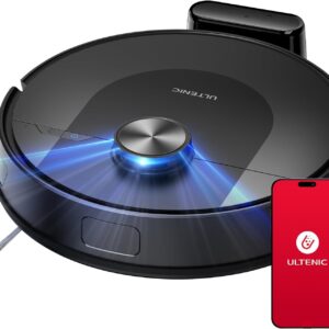 Ultenic D10 Robot Aspirateur - Aspiration 5000 Pa - Autonomie 150 Minutes - Contrôle Alexa APP IFTTT - Design Ultra Fin et Silencieux