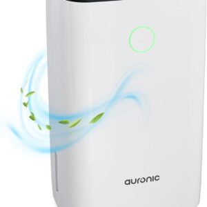 Déshumidificateur électrique Auronic 25 L par jour - Réservoir 4 L - Minuterie, arrêt automatique et fonctionnement silencieux - Format portable blanc