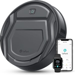 Robot aspirateur Lefant M210P gris - Format mince silencieux avec six modes - WiFi Bluetooth Alexa application - Autonomie 120 min pour sols tapis et poils animaux