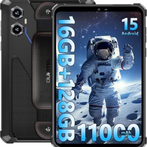 Tablette durcie OUKITEL RT3 Plus 8 pouces - Android 15 batterie 11000 mAh - RAM 16 Go stockage 128 Go extensible 1 To - Double SIM 4G NFC GPS bleue