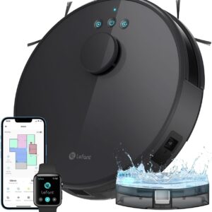 Lefant Robot aspirateur laveur 2 en 1 - Aspiration 5500 Pa navigation LDS cartographie WiFi application Alexa