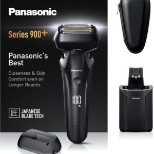 Panasonic ES-LS9A-K803 Rasoir électrique homme 6 lames - Rasage humide et sec avec capteur de barbe réactif - Nettoyage et recharge automatique