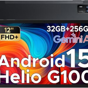 Tablette DOOGEE Tab E3 Plus 12 pouces - Android 15 écran FHD Plus 90 Hz - Helio G100 mémoire 32 Go stockage 256 Go - Batterie 8800 mAh double caméra